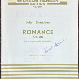 スヴェンセン ロマンス Op.26 (バイオリン/ヴィオラ+ピアノ)輸入楽譜 Johan Svendsen Romance Op. 26 pour violon avec orchestre 洋書