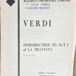 ジュゼッペ・ヴェルディ 歌劇「椿姫」第1幕への序曲 (オーケストラ)輸入楽譜 Giuseppe Verdi INTRODUCTION TO ACT I of LA TRAVIATA 洋書