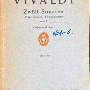 ヴィヴァルディ 12のヴァイオリン・ソナタ集 Op. 2 (ヴァイオリン+ピアノ) Antonio Vivaldi Zwlf Sonaten Douze Sonates opus 2 洋書