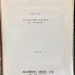 ヴィヴァルディ「四季」より「春夏秋冬」(2ヴァイオリンヴィオラチェロチェンバロ) Vivaldi LE QUATTRO STAGIONI 洋書