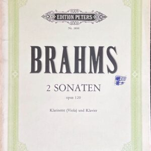 ブラームス 2つのソナタ Op.120 (クラリネット/ヴィオラ+ピアノ)輸入楽譜 Brahms 2 Sonaten Opus 120 Klarinette (Viola) und Klavier 洋書