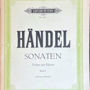 ヘンデル バイオリン・ソナタ集 第1巻 (ヴァイオリン+ピアノ)輸入楽譜 HANDEL SONATEN Violine und Klavier Band I 洋書
