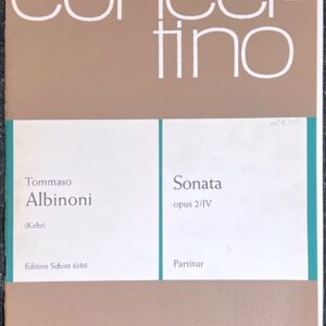 アルビノーニ ソナタ op. 2/IV(2ヴァイオリン+2ヴィオラ+チェロ/コントラバス+チェンバロ)輸入楽譜 Tommaso Albinoni Sonata Opus 2/IV洋書