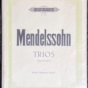 メンデルスゾーン ピアノ三重奏曲集 Op.49 66 (ヴァイオリンチェロピアノ)輸入楽譜 Mendelssohn Trios Opus 49 und 66 洋書