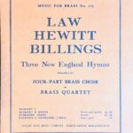 ロー・ヒューイット・ビリングス 3つのニュー・イングランド聖歌(金管四重奏)輸入楽譜 Law Hewitt Billings Three New England Hymns 洋書