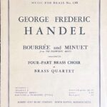 ヘンデル ブーレとメヌエット (金管四重奏)輸入楽譜 George Frideric Handel BOURRE and MINUET from THE FIREWORKS MUSIC 洋書