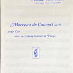 サン＝サーンス 演奏会用小品 op. 94 (ホルン+ピアノ)輸入楽譜 Camille Saint-Sans Morceau de Concert op.94 洋書