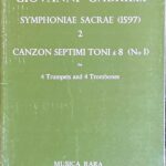 第7旋法による8声のカンツォン第1番 (4トランペット+4トロンボーン)輸入楽譜 Giovanni Gabrieli Canzon sepitimi toni No.1 洋書
