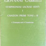 G.ガブリエリ 第１旋法による８声のカンツォン (4トランペット+4トロンボーン)輸入楽譜 Giovanni Gabrieli Canzon primi toni a 8 洋書