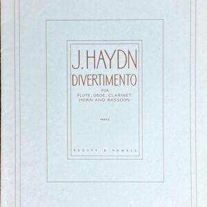 ハイドン ディヴェルティメント (フルートオーボエクラリネットホルンファゴット)輸入楽譜 Joseph Haydn Divertimento 洋書
