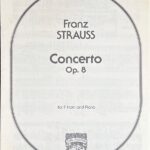 シュトラウス 協奏曲 Op. 8 (ホルン+ピアノ)輸入楽譜 Franz Strauss Concerto Op.8 洋書