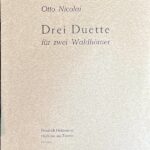 オットー・ニコライ 3つの二重奏 (2ホルン)輸入楽譜 Otto Nicolai Drei Duette fr zwei Waldhrner 洋書