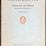 ヒンデミット 4本のホルンのためのソナタ (ホルン四重奏)輸入楽譜 Paul Hindemith Sonate fr vier Hrner 洋書