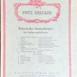 クライスラー 前奏曲とアレグロ (ヴァイオリン+ピアノ)輸入楽譜 Fritz Kreisler Prludium und Allegro Klassische Manuskripte 洋書