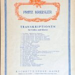 クライスラー 無言歌 (ヴァイオリン+ピアノ)輸入楽譜 Fritz Kreisler Chant sans Paroles TRANSKRIPTIONEN 洋書