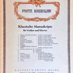 クライスラー Scherzo (ヴァイオリン+ピアノ)輸入楽譜 Fritz Kreisler Klassische Manuskripte 洋書