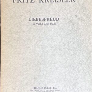 クライスラー 愛の喜び (ヴァイオリン+ピアノ)輸入楽譜 Fritz Kreisler Liebesfreud 洋書