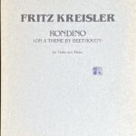 クライスラー ベートーヴェンの主題によるロンディーノ (ヴァイオリン+ピアノ)輸入楽譜 Fritz Kreisler Rondino 洋書
