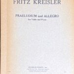 クライスラー 前奏曲とアレグロ (ヴァイオリン+ピアノ)輸入楽譜 Fritz Kreisler PRAELUDIUM and ALLEGRO 洋書