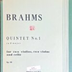 ブラームス 弦楽五重奏曲第１番ヘ長調 op. 88 (2ヴァイオリン2ヴィオラチェロ)輸入楽譜 QUINTET No. 1 洋書