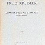クライスラー ルイ13世のシャンソンとパヴァーヌ (ヴァイオリン+ピアノ)輸入楽譜 Fritz Kreisler CHANSON LOUIS XIII & PAVANE 洋書