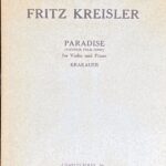 クライスラー PARADISE (ヴァイオリン+ピアノ)輸入楽譜 Fritz Kreisler 洋書