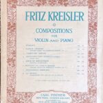 クライスラー ポリシネル(道化役者)のセレナード (ヴァイオリン+ピアノ)輸入楽譜 Fritz Kreisler POLICHINELLE COMPOSITIONS 洋書