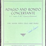 シューベルト アダージョとロンド協奏曲 (ヴァイオリンヴィオラチェロピアノ)輸入楽譜 Schubert ADAGIO AND RONDO CONCERTANTE 洋書