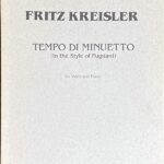 クライスラー プニャーニの様式によるテンポ・ディ・メヌエット (ヴァイオリン+ピアノ)輸入楽譜 Tempo di Minuetto 洋書