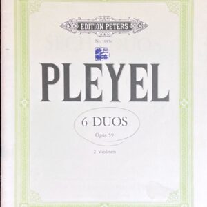 プレイエル 6つの小二重奏曲 Op.59 (2ヴァイオリン+ピアノ)輸入楽譜 Pleyel 6 Duos 洋書