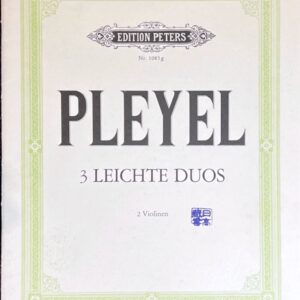 プレイエル 3つのやさしい二重奏曲 (2ヴァイオリン)輸入楽譜 Pleyel 3 Leichte Duos 洋書