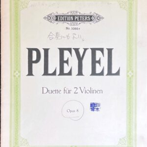 プレイエル Duette fr 2 Violinen Op.8 (2ヴァイオリン)輸入楽譜 Pleyel 洋書/二重奏曲
