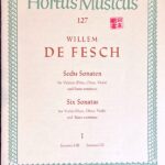 フェッシュ ６つのソナタ 第1巻 (ヴァイオリン/フルート/オーボエ/ヴィオラ通奏低音)輸入楽譜 Willem de Fesch Sechs Sonaten 洋書