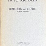 クライスラー 前奏曲とアレグロ (ヴァイオリン+ピアノ)輸入楽譜 Fritz Kreisler PRAELUDIUM and ALLEGRO 洋書