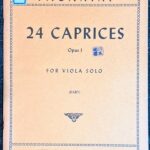 パガニーニ: 24のカプリス Op.1 (ヴィオラソロ)輸入楽譜 Paganini 24 Caprices 洋書