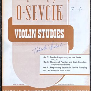 セヴシック バイオリン教本 Op.7 Part1 (ヴァイオリンソロ)輸入楽譜 Sevcik Violin Studies 洋書