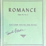 ヘルメスベルガー1世 ロマンス (4ヴァイオリン+ピアノ)輸入楽譜 Hellmesberger Romance op. 43/2 洋書