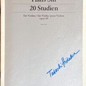 ハンス・ジット 20 Studien Opus 69 (ヴァイオリンソロ)輸入楽譜 Hans Sitt 洋書