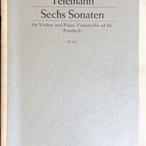 テレマン 6つのソナタ (ヴァイオリンピアノチェロ)輸入楽譜 Telemann Sechs Sonaten 洋書