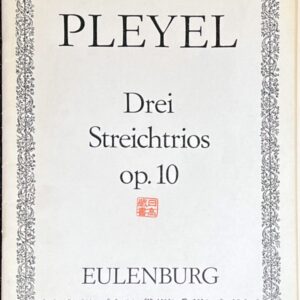 プレイエル 3つの弦楽三重奏曲 Op.10 (ヴァイオリンヴィオラチェロ)輸入楽譜 Pleyel Drei Streichtrios op.10 洋書