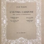 トスティ 最後の歌 輸入楽譜 tosti l'ultima canzone per canto e pianoforte 声楽 ヴォーカル ピアノ伴奏 洋書