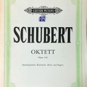 シューベルト 八重奏曲 ヘ長調 Op.166 輸入楽譜 SCHUBERT Oktett Klarinette Fagott Horn 2 Violinen Viola Cello Kontrabass 洋書