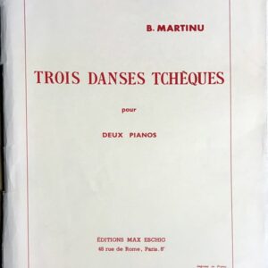 マルティヌー 3つのチェコ舞曲 2台ピアノ 輸入楽譜 martinu 3 Danses Tcheques deux pianos 洋書