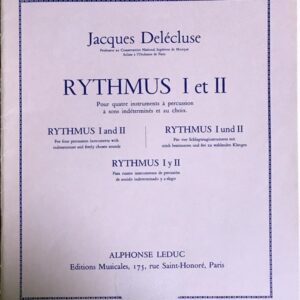 ダルクローズ リズム教本 第12巻 第3巻 第4巻 4つの打楽器 輸入楽譜 Delecluse Rythmus 洋書