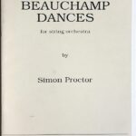 サイモン・プロクター Beauchamp Dances for string orchestra 輸入楽譜 simon proctor 2バイオリン ビオラ チェロ ダブルベース 洋書