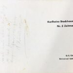 シュトックハウゼン ツァイトマーセ 輸入楽譜 Stockhausen Zeitmasse 洋書