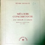 アンリ・ソーゲ チェロと管弦楽のための協奏的メロディ 輸入楽譜 Sauguet Melodie concertante チェロとピアノ 洋書