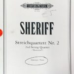 ノアム・シェリフ 弦楽四重奏曲 第2番 輸入楽譜 Sheriff Streichquartet No.2 2 バイオリン ビオラ チェロ 洋書