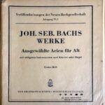 バッハ オブリガート楽器付 アリア選集 (アルト用) 第1巻 輸入楽譜 Bach Ausgewahlte Arien(A) Bd.1 m.e. obligaten Instrument 洋書