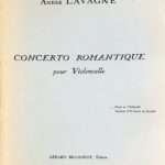 アンドレ・ラヴァニュ　ロマンチック協奏曲 輸入楽譜 Andre Lavagne Concerto Romantique pour violoncelle チェロとピアノ 洋書